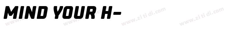 MIND YOUR H字体转换